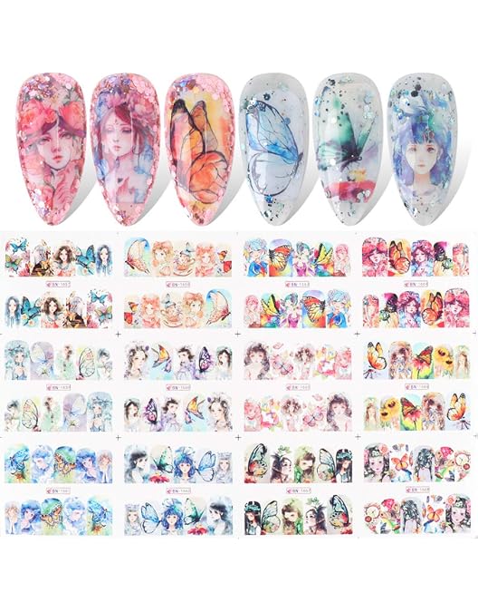 WOKOTO Nagelfolien Set – 10 Rollen, 2,5x100 Cm, Holografische Perlenfarbe, Für Nail Art