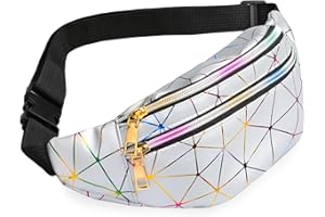 MEELOTOP Bauchtasche Damen Gürteltasche PU Leder Hüfttasche Wasserdicht Laufgürtel Mädchen Handytasche Umhängetaschen für Alltag Wandern Sport Reisen Gürteltasche Urlaub (Silber)