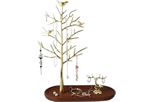 MORE&LESS Baum Hirsch Schmuckständer für Ringe Ohrringe Halsketten Armbänder geeignet für Wohnzimmer Bad Büro usw.