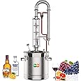 hzexun 5.8 Gal 22 litres Water Distiller Ethanol Moonshine Still Kit Complete with Thumper Whiskey Barrel Home Brewing Kit for Home Countertop (5.8Gal/22Litres)