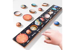 Solar System for Kids Planet Toys - LULULIA Wooden Montessori Toys for 3 4 5 Year Old Boys Girls Gifts, Learning Educational Toys Puzzles for 3 Year Olds,Birthday Gifts for 3-6 Year Old Boys Girl