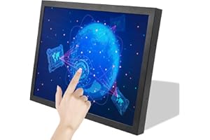 ‎VSDISPLAY VSDISPLAY Przemysłowy monitor dotykowy 15 cali z dwoma głośnikami, 38,1 cm 1024 x 768 400 nit IPS, ekran dotykowy LCD z wejściem wideo VGA DVI