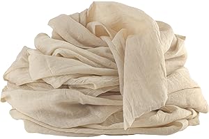 100%Mosel Musselin Dekostoff, in Natural Beige (48 cm x 5 m), 66 g/m², sehr dünner Tischläufer, zarte Tischdeko für Geburtstage & Hochzeiten, Tischband als Bunte Dekoration zu besonderen Anlässen