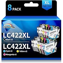 Cartouche Lc422 Brother LC-422XLY Cartouche D'encre Jaune 1500 Pages Pour MFC-J5340DW, MFC-J5345DW, MFC-J5740DW, MFC-J6540DW, MFC-J6940DW Brother Mfc- J5340dw