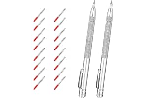 MADGININE 2-Piece Metal Scribe, Etching Tool, Tungsten Carbide Tip Scriber, For Glass, Ceramics, Hardened Steel, Metal Sheet