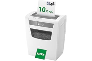 Leitz Iq Home Office P4 80090000 Niszczarka, Biały/Szary, 23 l