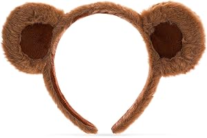 WLLHYF Huvudbonad med björnöron, söta huvudbonader, fest, halloween, påsk, djur, huvudbonad, mode, hårband, alla hjärtans dag, hårringar, tillbehör