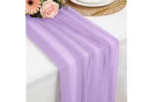Bordslöpare i chiffong Lavendel, 77 x 300 cm Mjuk Och Bekväm Bordslöpare för Boho Bröllop, Fest, Dopdekor, Babyparty, Brudfes