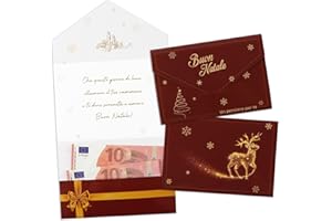GEBETTER 2pz Biglietti Portasoldi Natale, Porta Soldi Buon Natale Biglietti Auguri Natalizi Portasoldi Regalo Natale, 11×16cm