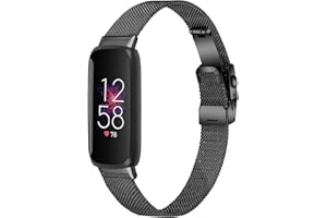 Chofit Paski kompatybilne z Fitbit Inspire 3, zamiennik, wąski, tkany pasek, metalowe paski ze stali nierdzewnej, lekka opaska na nadgarstek do Inspire 3