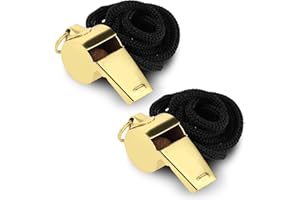 GEEHUA 2 Stück Edelstahl Trillerpfeife Sportunterricht, Schiedsrichter Pfeife Sportpfeife Schiedsrichterpfeife für Trainer Pfeife für Lehrer Laute Pfeife für Outdoor Sport Notfälle