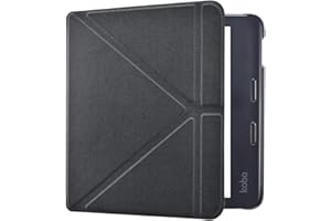 DMLuna Origami 2-Way Stand Case for Kobo Libra Colour (Model:N428, 2024 Release), Slim and Lightweight Premium PU Leather Protective Cover with Auto Sleep Wake Feature - BLack