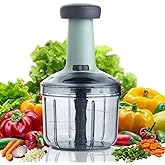Xmart India Chopper for Kitchen Use, 1000ml Push Chopper with 5 Blades, Vegetable Cutter Kitchen Accessories Items for Home C