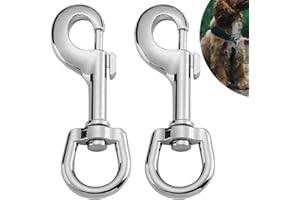SUNDRERFECT Stabilny karabińczyk ze stali nierdzewnej z przegubem obrotowym – 2 sztuki do breloczków do kluczy, smyczy dla psów i wszechstronnych zastosowań