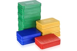 ZHUJIEHIGH 40 sztuk podkładek z tworzywa sztucznego, 60 x 40 mm, uniwersalne podkładki dystansowe z tworzywa sztucznego, 1,5 mm/3 mm/5 mm/10 mm