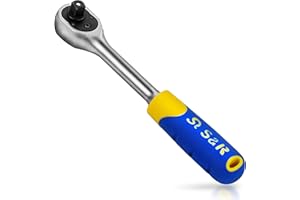 S&R Chiave a Cricchetto 3/8" Reversibile Professionale. Lungo 20,5 cm - 45 Denti