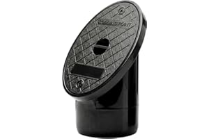 SHMOX Underground Drainage Oval Rodding Point - Plastic 110mm Black Rodding Eye