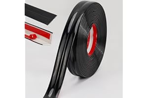 JSIWOTH Peel and Stick Wall Molding Trim, Self Adhesive Corner Guard & Edge Protector Trim, Black Flexible Strip for Wall Furniture Stairs Table Countertop,6M x 20mm