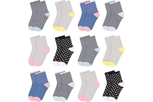 L&K-II 10/12 paia di calzini per bambini calze sportive calzini invernali per ragazze e ragazzi lunghi morbidi 2819