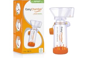 EasyChamber distanziatore antistatico Dispositivo con maschera per neonati, camera di inalazione, uso con inalatore a dose dosata, senza BPA e lattice