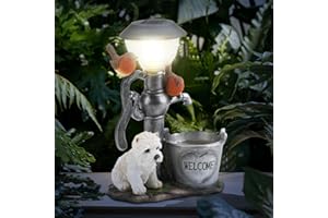 SONGERDUO Garden Solar Lights Animal Climbing Garden Statue,Garden Statue Ornament Light,Outdoor Waterproof Resin Figurines Solar Lights for Patio Lawn Yard Porch Pond Deck,Solar Statue,Garden Gifts(02)