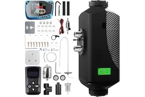 1inchome Riscaldatore Diesel, 12V Riscaldamento da Parcheggio Diesel con LCD，Telecomando e Silenziatore per Camper, Camion，Caravan，Macchine，Barche, Autobus, Tutto in Uno