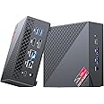 NiPoGi AMD Mini PC Ryzen 5 5500U,32GB DDR4 (3200MHz Dual Channel) 512GB NVMe SSD Mini Computer with Triple Display 4K@60Hz,HDMI/DP/Type-C/WiFi/2x Ethernet,AM0PRO Small PC for Gaming/office/Busniss