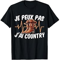 T-shirt Femme Manches Longues - Tee Hunt - Cowgirl Rodéo Danse Country - Bleu