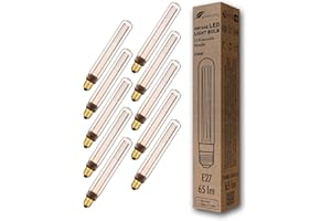 greenandco 10x Lampadina Vintage Edison LED dimmerabile | E27 T30 | claro | 2,3W 65lm | 1800K luce extra calda | 320° | 230V | nessun sfarfallio