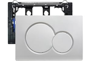 Empyreal Actuator Plate Push Plate Toilet Cistern Replacement Parts Old Model Compatible with Geberit Sigma01 Actuator Plate 115770115 2-Flush 1 Piece (Silver-Gray)
