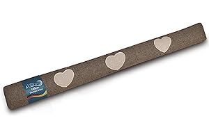 Beautissu Paraspifferi Imbottito per Porta e finestra Tuuli Hr L100xP8xA8 cm in Poliestere - paraspiffero Universale porte e finestre - paravento sottoporta Isolante - Contro Il Freddo - Marrone