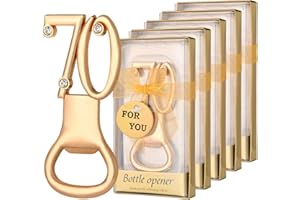 DADEA 36 abridores de botellas, regalos de fiesta de cumpleaños dorados, recuerdos de 70 aniversario para invitados, abrebotellas de cerveza para fiesta de cumpleaños, regalos de recuerdo (70, 36