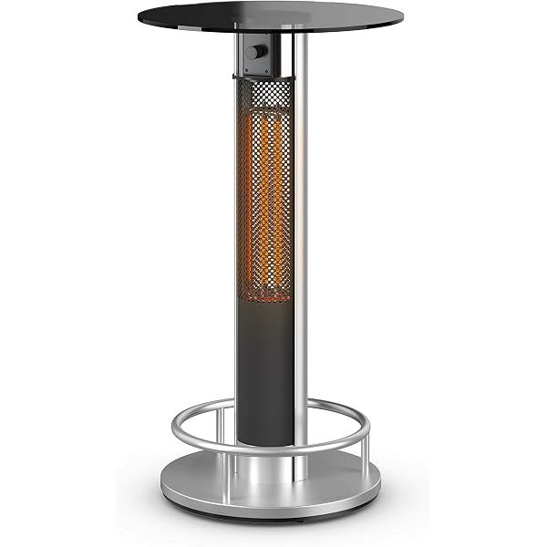 Swan Al Fresco SH16320N Bar Table Patio Heater, Anodized Aluminium Alloy  Frame, Tempered Glass Table Top, 800 and 1600 W : Amazon.co.uk: Garden