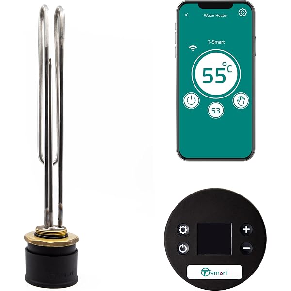 T-Smart Tesla Vertical Top Entry 27 Incoloy Cylinder Immersion Heater u0026  Smart Thermostat TIHTS650 : Amazon.co.uk: DIY u0026 Tools