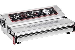 Magic vac V772PK2 Jumbo-30 EVO Vakuumiermaschine, Edelstahl, Weiß