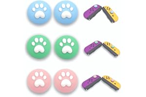 MatoSan® 6 Paw Thumb Grips Compatible with Nintendo Switch Accessories Joy Con Grip Nintendo Switch Lite Accessories Nintendo Switch Joycon Grip Switch Oled Grip Switch Joycons
