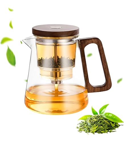 テーブル・机 Teekanne Kaffee & Tee Kanne Wassertrennende Glasteekanne 800ml Mit