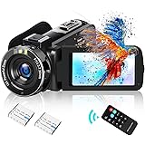 Video Camera Camcorder DIWUER 2021 Upgraded Full HD 1080P 30MP Vlogging Camera For YouTube 18X Digital Zoom 3.0" LCD 270 Degr