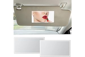 PAYFULLY 2 Stück Auto Kosmetikspiegel, Sonnenblende Spiegel, Kosmetikspiegel Sonnenblende, Tragbarer Sonnenschutz Spiegel, Universal Auto-Visier-Spiegel Für Auto-Sonnenblende