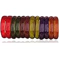 NMII Beautiful Matte Finish Transparent Multicolor Glass Kada for Women & Girls on Different Occasions