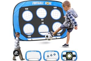 Bnlei 4 in 1 Fussballtore für Garten Kinder, Mini Faltbares Fußballtor Kinder Trainingszubehör, Kleine Fussball Tor mit Torwand, Fußball Tor Trainingsset Tore Gate für Indoor & Outdoor