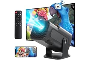 CAWEVON HY320 Mini Portable 4K Smart Projector, Android 11.0, WiFi 6, Bluetooth 5, Auto Keystone, 30"-130" Screen, 180° Rotatable, Home Theater Projector