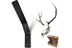 VMSIXVM Europäischer Schädelaufhänger, großer Hirschschädel Wandhaken zum Aufhängen von Hirschkopf, Büffel, Zinkenhorn, Bär und anderen mittelgroßen Tieren, Euro-Halterung mit einfachem