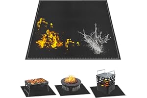 DYMHQ Tappetino ignifugo, 96 x 96 cm, resistente al calore, pieghevole, resistente al calore, in feltro di carbonio, ignifugo, per esterni