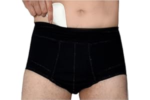 BODYPERFECT Braguitas hernia inguinal hombre Slip para hernia Cinturón para soporte cinturón hernia hombre Made in Italy (X-Small, Negro)