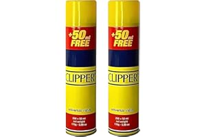 Luxtrous Genuine Clipper Gas - Universal Refill Fluid Lighters for BBQ and Cooking - 300ml Capacity (Pack of 2)