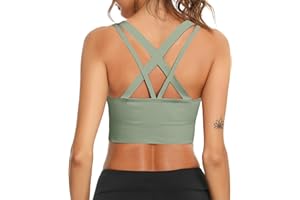 Leversic Biustonosz sportowy regulowane paski damski biustonosz treningowy wyściełane biustonosze średni wpływ biustonosze na siłownię do jogi fitnessu biegania