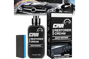 Lomdung Car Renovator 100ML, Limpiador Interior de Auto con Esponja, Crema Restauradora de Autos Elimina Arañazos Profundos, Para Reparar Plásticos y Cauchos Descoloridos y Opacos