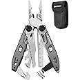 BIBURY Multitools Pliers, Titanium Plating Multi-Tool, 18 in 1 Multifunction Pliers, Stainless Steel Multitools with Nylon Pouch, Ideal for Camping, Outdoor, Repairing, Hiking - Gift for Men