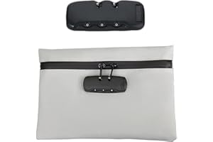 LNGJIN Bolsa a Prueba de Olores,Transportador de Bolsas a Prueba de olores,Bolsa de Dinero con Cerradura,Bolsa Duradera a Prueba de Olores con Cremallera,Bolsa de Documentos ignífuga con Cerradura